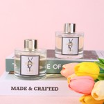 Custom Design  Diffuser Bottles Soft Reed Diffuser 5 Reed Sticks 100ML Glass Aromatherapy Fireless Diffuser