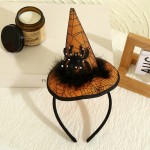Children Halloween Witch Headband Bowknot Spider Decor Headband Costume Parties Cute Hair Accessories Festive Cosplay Props