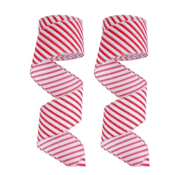 Red Plaid Burlap Ribbon Wired Edge Custom Printed Christmas Ribbons Gift Wrapping Holiday Crafts Ribbon Party Decoration