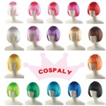 Wholesale Halloween Wig Length  Straight Synthetic Wig Lace Front Fiber Halloween Makeup Party Costume Supplies