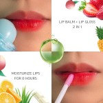 Macaron Colors Lollipop Lipstick Fruit Flavor 6 Scents Color Changing Pearl Hydrating 5ml Lip Gloss
