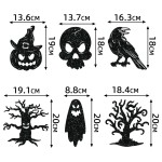 Best Sell Spooky Halloween Decor Spider Web Black Cat Hanging Black Bat Door Decoration Pumpkin Ghost Pendant Corner Decoration