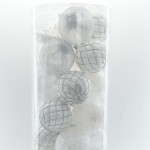 Christmas Ornament 8cm Plastic Decorations Party Hanging Orbs Traditional Bucket Kit Electroplated Spheres Festive Display
