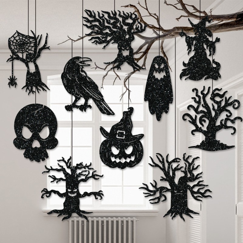 Halloween Garland Ghost Festival Party Bar Horror Decoration Pumpkin Ghost Pumpkin  Hanging Garland Scary Ghost Festival Decor