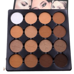16 Color Private Label Makeup Face Top  Matte Pressed Powder Contour Blush Highlight Shimmer Powder Palette