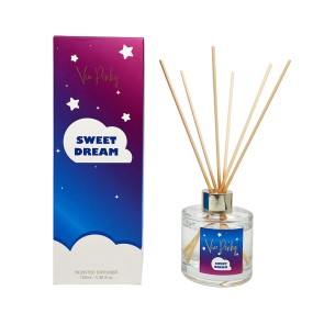 Custom logo Luxury Home Fragrance 5 Aroma Stick Diffuser 100ml Glass Bottle Reed Diffuser Flame Less Long Lasting Home Diffuser