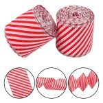 Red Plaid Burlap Ribbon Wired Edge Custom Printed Christmas Ribbons Gift Wrapping Holiday Crafts Ribbon Party Decoration