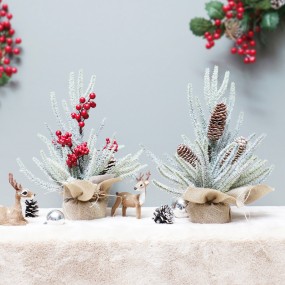 Christmas Decoration Snowfall PE Mini Christmas Tree Potted Plant Hotel Mall Christmas Ornament Festive Display Item