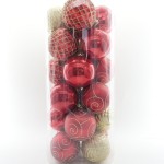 Christmas Decoration 8cm Plastic Balls Party Hanging Ornaments Classic Bucket Set Electroplated Spheres Holiday Decor