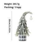 LIXIN XMST-015 Cross-Border 30cm Soft-Branched Mini Christmas Tree Snow-Covered Tabletop Home Parties Christmas Decorations