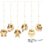 Valentine Day Led Romantic Home Wall Decor USB 3D Acrylic Window Decoration Curtain String Light Party Holiday Gift Light
