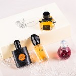 Private Label 4 Piece Black Perfume Gift Set Perfume Women Floral Lady Long Lasting Smell Daily Eau De Parfum Travel Set