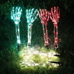 Creative Light up Glitter Ghost Hands Halloween Decoration Prop Garden Horror Atmosphere Displays Halloween Yard Decoration