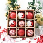Bestselling Christmas Decoration 8cm Electroplated Balls Plastic Ornaments Shaped Painted Spheres Christmas Tree Decor