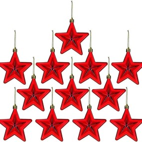 Christmas Tree Wedding Party Star Shaped American Flag Independence Day Plastic Ornaments Holiday Celebration Decor