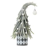 LIXIN XMST-015 Cross-Border 30cm Soft-Branched Mini Christmas Tree Snow-Covered Tabletop Home Parties Christmas Decorations