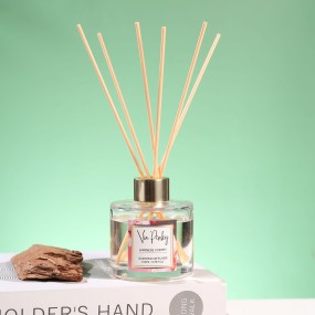 Reed Diffuser Citrus 3.38oz 100ml 2 Pack Essential Oil Reed Diffuser Set 5 Sticks Lemon Long Lasting Fragrance  Home Bathroom