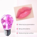Custom Makeup Fruit Flavor Mini Light Bulb 8ML Lip Glaze Honey Gold Foil Colors Changing 10 Colors Lip Gloss