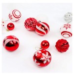 Christmas Decoration Painted Snowflake Ornament 6CM Plastic Ball Hanging Decor Festive Atmosphere Holiday Accent