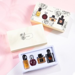 Private Label 4 Piece Black Perfume Gift Set Perfume Women Floral Lady Long Lasting Smell Daily Eau De Parfum Travel Set