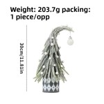 Mini 30cm Soft-Branch Christmas Tree Tabletop Ornament Snow-Covered for Home Parties Cross-Border Promotional Party Supplies
