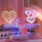 3D Acrylic LED Night Light Decorative Table Light Kids Perfect Wedding Holiday Party Gift Desk Lamp Bedroom Kids Light Led