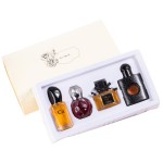 Private Label 4 Piece Black Perfume Gift Set Perfume Women Floral Lady Long Lasting Smell Daily Eau De Parfum Travel Set