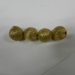 Holiday Tree Decor Foam Foundation Seasonal Gift Ornament Silk Pompon Decoration Hanging Component Gold Strand Sphere