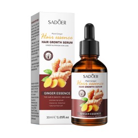 Regenerative Organic Ginger Hair Growth Oil Essence Nourish Scalp Moisturize, Soften and Gloss Prevent Hair Loss 30ml