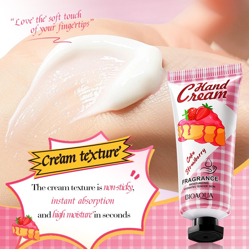 Top Brand Cake Strawberry Fragrance Moisturizing Hand Cream Lightweight Non-greasy Dry Skin Repair Moisturizing