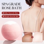 Hot Sale Wholesale 24h Long-lasting Fragrance Silky Bubble Bath Bomb Rose Extract Essence Advanced Clean Sea Salt Bath Ball