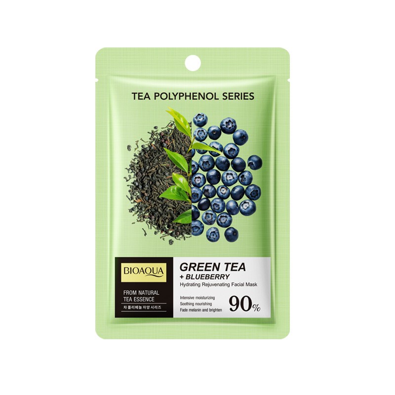 New Best-selling Green Tea Blueberry Facial Nourishing Moisturizing and Brightening Mask Skin Care
