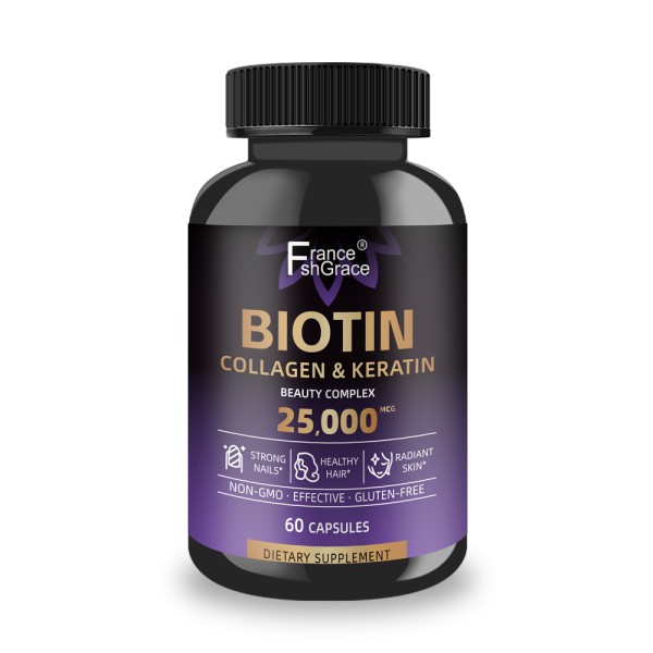 Biotin Collagen Capsules Factory - 25000mcg Beauty Complex