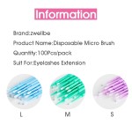 Eyelash Brush Supplier - 100PCS Disposable MicroBrush