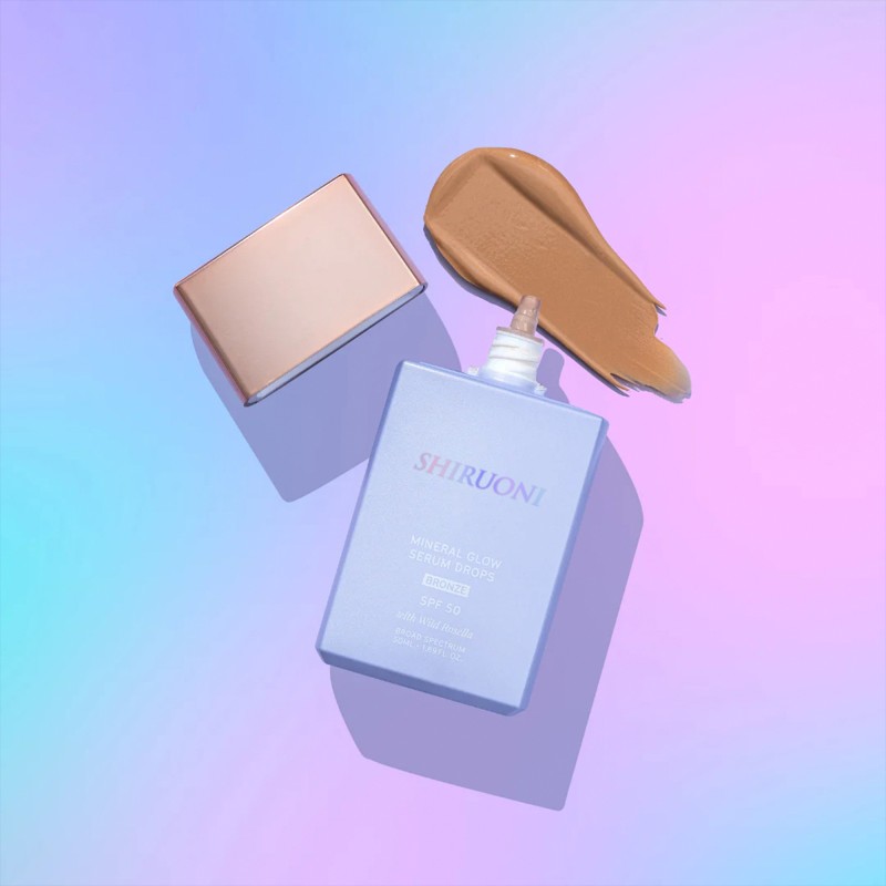 Private Label Glow Illuminating Sun Protection Sunscreen Tinted SPF50 Mineral Glow Serum Drops