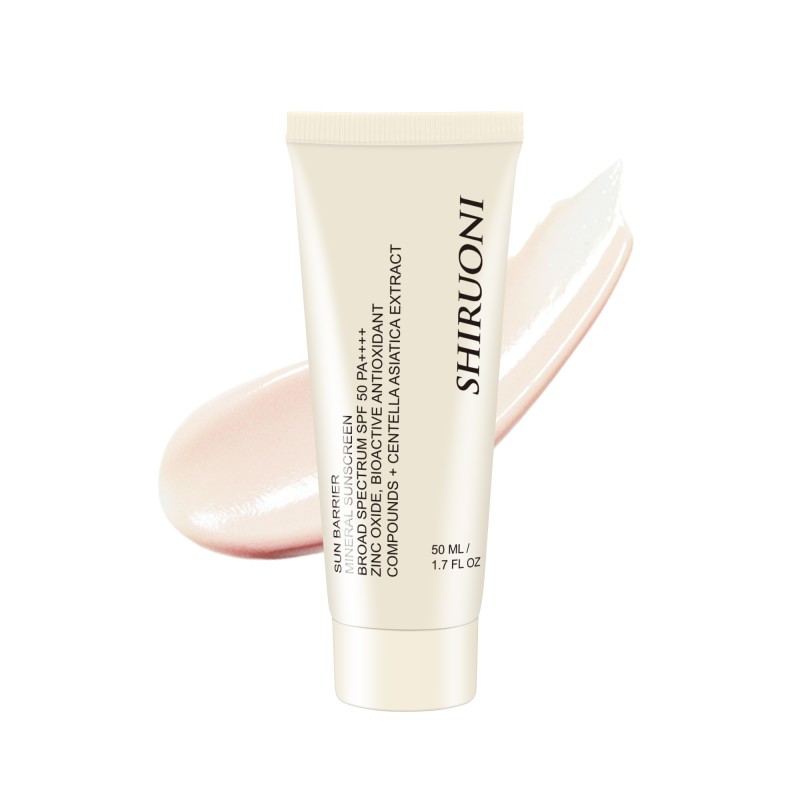 Private Label Moisturizing Lightweight Broad Spectrum Zinc Oxide Sun Barrier Mineral Tinted Sunscreen Spf 50