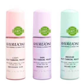 Private Label Color Correcting Tanning Foam with Grapefruit Chia Seed Avocado Oils Hydrating Self-Tanning Mousse