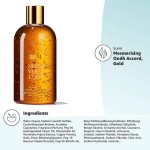 OEM Spa Hotel Strong Fragrance Anti Aging Whitening Exfoliating Koji Acid Luxury 24K Gold Body Shower Wash Gel