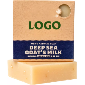 Private Label All Natural Goat Milk Handmade Moisturizing Men Soap Bar for Face Beard Bath Wash Care