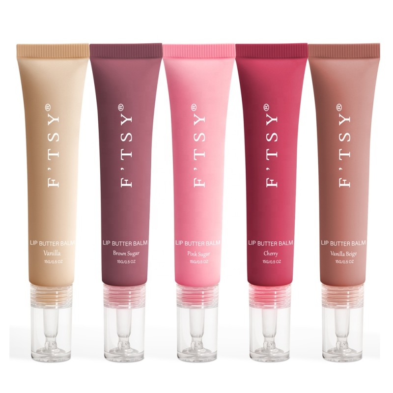 Private Label Lip Care Tinted Glow Plumping Shine Hydration Conditioning Lip Mask Cherry Vanilla Beige Lip Butter Balm