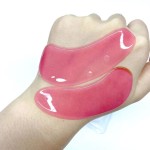 Reduce Eye Bag Dark Circle Collagen Hydrogel Mask Under Pink Gel Gold Eye Patches