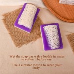 OEM Natural Vegan Loofah Soap Bar Olive Oil Lavender Oil Nourishes Antioxidant Gently Exfoliates Skin Care Loofah Bar Soap