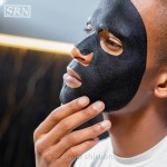 Custom LOGO Bamboo Charcoal Vitamin B3 Hydrating and Moisturizing Face Sheet Mask for Men Facial Care