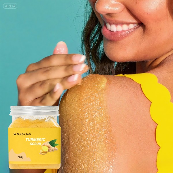 Private Label Turmeric Scrub Turmeric Coconut Oil Gentle Remove Dead Skin Cells Exfoliation Moisturizes Body Turmeric Scrub