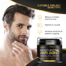 OEM Natural Hyaluronic Acid Retinol Collagen Men Facial Cream Anti Wrinkle Anti Aging Night Cream