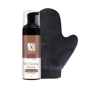 Private Label Natural & Organic Ingredients Medium to Dark Sunless Tan Self Tanner Foam Tanning Mousse Kit