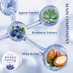 Private Label Cooling Under Eye Pads 30 Pairs Agave Cooling Hydrogel Eye Mask with Caffeine Hyaluronic Acid Niacinamide