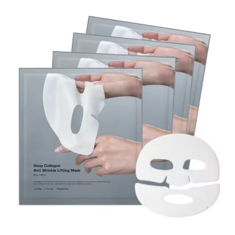 Custom LOGO Bio Collagen Face Mask Korean Skincare Deep Collagen Anti-Wrinkle Lifting Facial Sheet Masks
