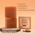 Custom De Tan Soap Tanning Gentle Cleansing Skin Brightening Milk Sandalwood Tan Removal Soap