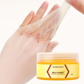 Wholesale Hand Care Moisturizing Hydrating Nourishing Milk Honey Hand Wax Peeling Mask
